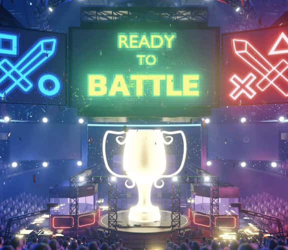 Arena e-sport con pubblico